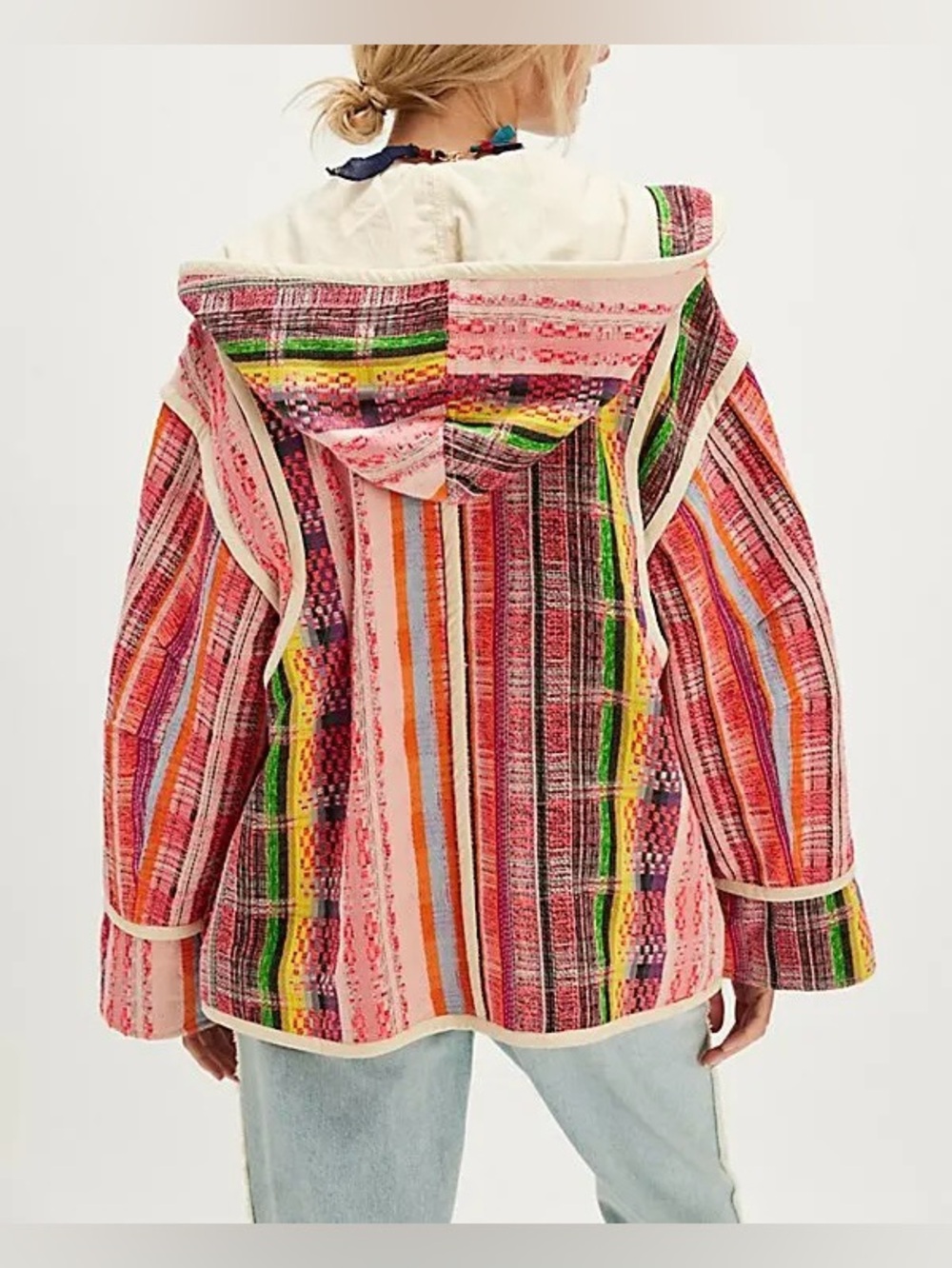 NWT Free People Ezra Striped Coat - multi combo - Small $298 MSRP - Picture 3 of 10